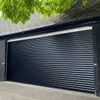 Puertas de garaje de rodillo de aluminio negro