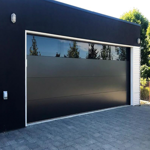 Puertas de garaje seccionales de aluminio plano completo
