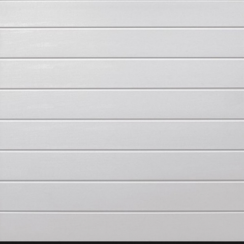 Puertas de garaje seccionales de acero blanco acanalado