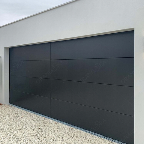 Puertas de garaje seccionales de aluminio plano completo